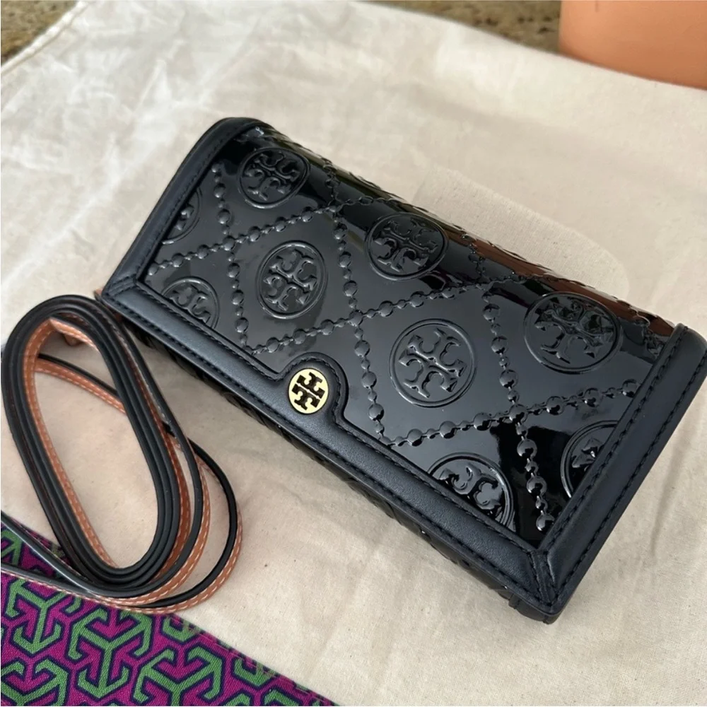 Tory Burch Black and Brown Crossbody Bag